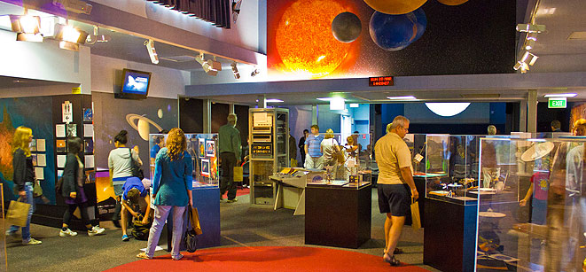 People looking at displays in Visitor Centre